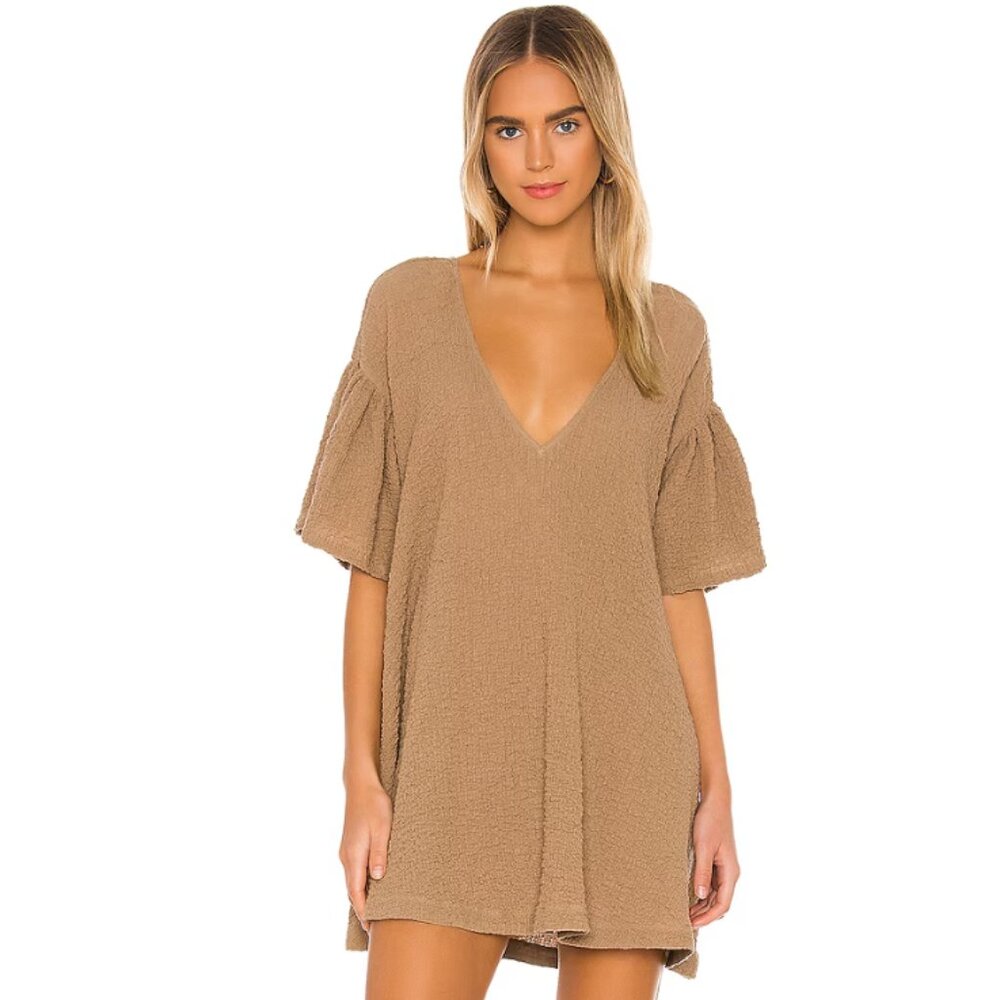 L'Academie The Marva Mini Dress in Coco Brown Size Small